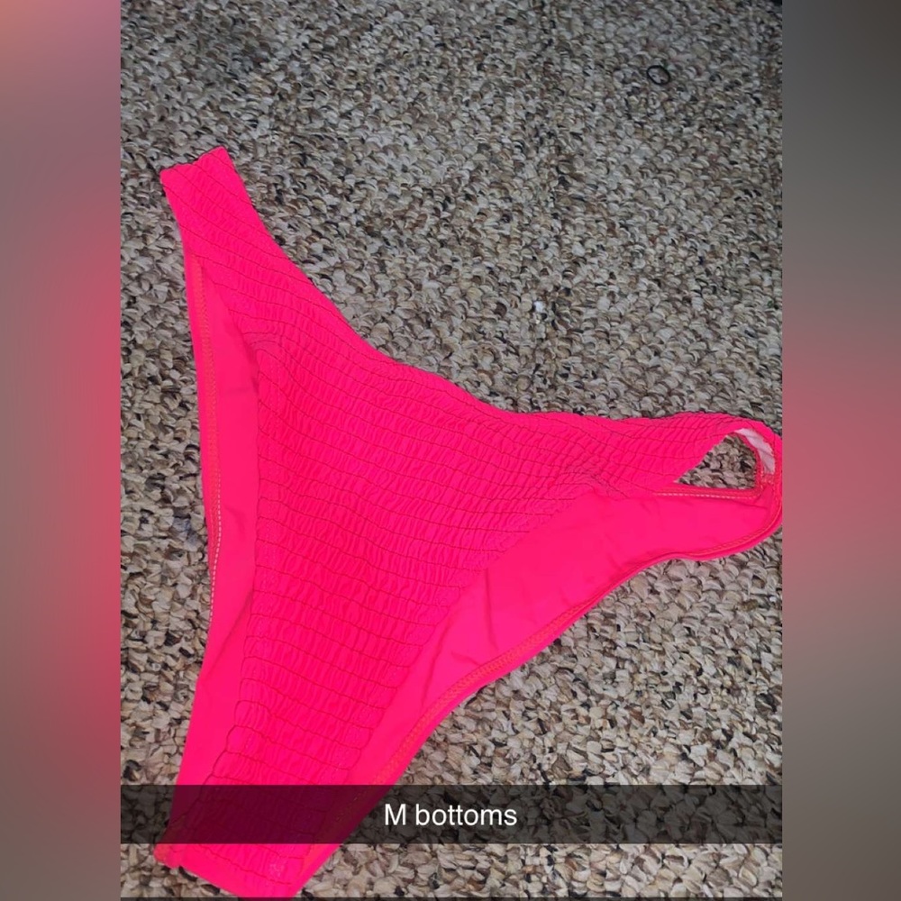 hot pink ribbed neon bottoms
